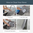thumbnail image 6 of SYNYLIIFE Extra Large Stone Bath Mat Diatomaceous Earth Shower Mat Non-Slip Super Absorbent Diatomite Stone Bath Mats for Bathroom Floor Quick Drying Natural Easy to Clean (19" x 31", Dark Grey), 6 of 7