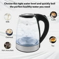thumbnail image 6 of XKHHLH 2L Electric Kettle Glass, 1500W Fast Boiling Hot Water Boiler with Auto Shut-Off, BPA-Free, Borosilicate Glass, Stainless Steel Interior, Wide Opening, Cordless Tea Kettle, 6 of 9