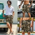 thumbnail image 5 of Psesaysky Brown Hunting Camo Matching Swimsuits for Couples Womens 2 Piece Bikini Sets Sexy Cross Front Mens Swimming Trunk with Pocket Couples Matching Bathing Suits for Family Swimwear-L, 5 of 7
