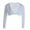 White, variant on Women's Mesh See-through Cropped Tops, Seamless Arm Shaper Compression Long Sleeve Solid Blouse