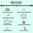 thumbnail image 2 of BloomFlower Curtain Rods 18-240 Inch, 255-inch rod Adjustable Length Heavy Duty Diameter 7/8 inch, Decorative Finials, Black, 2 of 9
