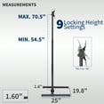 thumbnail image 3 of VIVO Extra Tall TV Floor Stand for 13" to 50" Screens, Height Adjustable Mount, 3 of 8