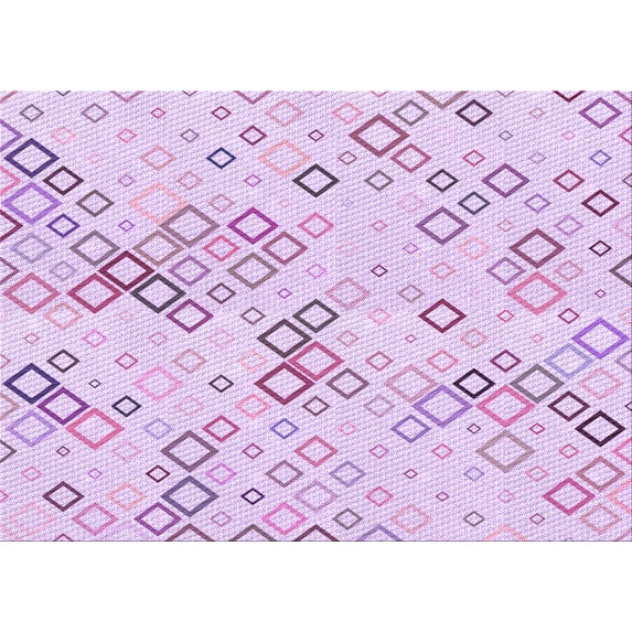 Ahgly Company Indoor Rectangle Patterned Orchid Purple Area Rugs, 2' x 5'