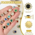 thumbnail image 2 of 12mm Sunflower Diamond Sew on Rhinestones, 150 Pcs Rhinestone Sequin Embellishments Crystal Glass Metal Base for Bedazzling, 10 Color, 2 of 7