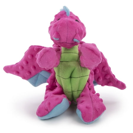 UPC: 0743723709729 | goDog Dragons Squeaker Plush Pet Toy for Dogs & Puppies – Pink  Large