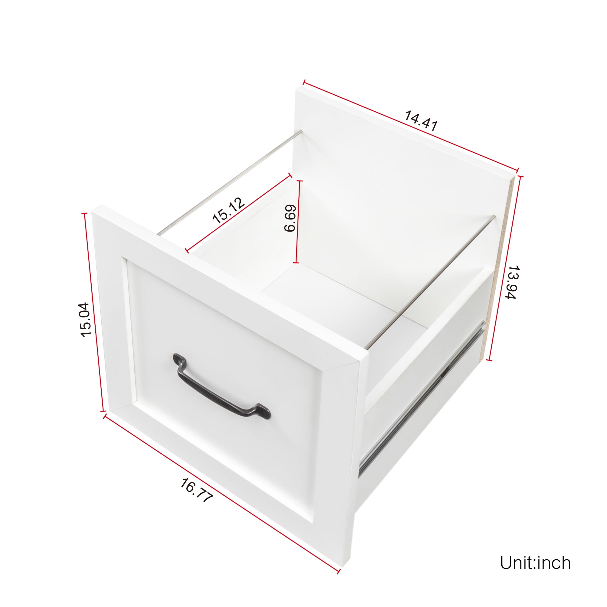 Euroco Home Office Computer Desk with Hutch, Antiqued White finish