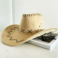 thumbnail image 1 of Sombrero de mezclilla occidental de primavera, sombrero para el sol de verano para mujer, sombrero para el sol de playa de ala grande retro de estilo europeo y americano, 1 of 6