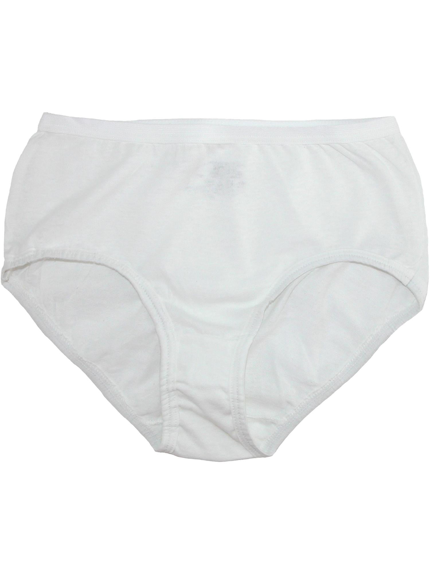 New Back to School Girls 100% Cotton White Comfy Briefs Knickers Pants