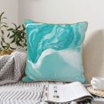thumbnail image 4 of KLL Teal Turquoise 1 Decorative Throw Pillow Covers Velvet Soft for Couch Sofa Bedroom Living Room Outdoor (No pillow core)- 20"x20", 4 of 5