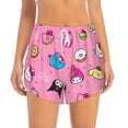 thumbnail image 4 of Lsque Sanrio Printed Women's Running Shorts with Liner Pockets,Elastic Quick Dry Workout Athletic Gym Yoga Shorts,Womens High Waist Shorts-Small, 4 of 9
