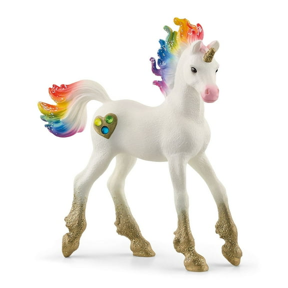 Schleich Bayala - Rainbow Unicorn Foal Toy - Colorful Unicorn Toy for Girls and Boys - Fantasy Horse Figurine for Kids Ages 5 