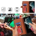 thumbnail image 7 of SaniMore Samsung Galaxy S23 Plus 6.6" 2023 Case with Wrist Strap 2 in 1 Zipper Wallet [Card Slots] Premium PU Leather Skin [Retro Durable] Shockproof Anti-scratch Kickstand Business Cover, Brown, 7 of 7