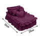 thumbnail image 5 of Cama en miniatura para casa de muñecas 1:6 con colchón, sábana, edredón y almohada para dormitorio Púrpura, 5 of 9