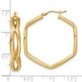 thumbnail image 4 of 14K Polished Geometric Hoop Earrings, 4 of 4