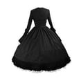 BLTIBY 2024 Women Court Gowns Dress Medieval Fall Winter Gothic Retro