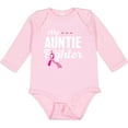 thumbnail image 3 of Inktastic Breast Cancer Awareness My Auntie is a Fighter Boys or Girls Long Sleeve Baby Bodysuit, 3 of 5