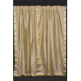 thumbnail image 4 of Rod Pocket Sheer Sari Curtains 80"W x 108"L matching tiebacks- Handcrafted Gold Indian Drapes Unlined for light & airy ambience Perfect for Living/Bedroom/Dining Room Sold in Pairs, 4 of 5