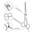 thumbnail image 3 of Tijeras para cortar el pelo - Tijeras para cortar el pelo y peluquería Tijeras de acero inoxidable para peluquería y corte de pelo para barberos, 3 of 5