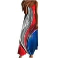 thumbnail image 2 of FcBaudy Camis Robe Sans Manches à Col en V, Robes d'Été pour Femmes, Robes d'Été pour Femmes Imprimé Robe Sans Manches à Col Rond Robes Décontractées Robe pour Femmes, 2 of 5