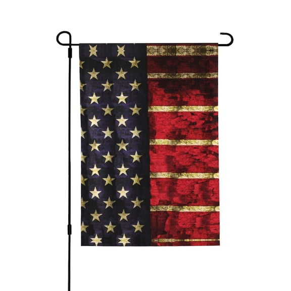Us Flag Garden Flag 28x40 Double Sided Large Stained House Yard Flag For Outside Porch Lawn Decor