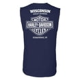 thumbnail image 2 of Harley-Davidson Men's Valor Sleeveless Cotton Muscle Shirt, Navy Blue (4XL), Harley Davidson, 2 of 2