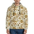 thumbnail image 2 of Zufioo Indian Paisley Design Fleece Comfortable Hoodie for Mens,Sweatshirt for Men,Pullover Hooded Sweatshirt for Men -XX-Large, 2 of 5