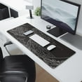 thumbnail image 3 of Japanese Waves sea Mouse Pad Black and White Extended Gaming Mouse Pad 31.5x11.8 in Large Non-Slip Rubber Base Desk Protector with Stitched Edges Full Desk Mousepad XL, 3 of 5