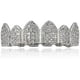 thumbnail image 1 of Parrilla Iced-Out Grillz chapada en oro de 18 quilates con barras de moldura adicionales incluidas Xemadio LRWJ452-6, 1 of 3