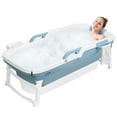 thumbnail image 4 of TidBay 51/55 inch Foldable Bathtub, Portable Bathtub for Adult Kids, Large Collapsible Tub with Handle, Freestanding Surround Collapsible Bathtub, No Lid, Hot Bath, Ice Bath, 4 of 7