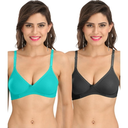 

Ossirrio Women s Everyday Non Padded Non Wired 3/4th Coverage T-Shirt Bra with Free Transparent Strap