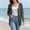 Gray, variant on Cardigan for Women Long Button Down Front Lightweight Casual Open Front Layering Piece Sun Protection Thin Jacket