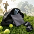 thumbnail image 4 of 1 Pack Cooling Towels with Silicone Carry Cases, 16x16'' Cooling Towels for Neck and Face Hot Weather Ice Towel Quick Drying Sweat for Sports Yoga Gym Running Fitness - Dark Gray, 4 of 6
