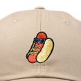 thumbnail image 2 of Dalix Hot Dog Embroidered Cap Cotton Baseball Summer Cool Dad Hat Mens in Khaki, 2 of 5