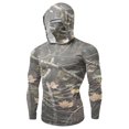 thumbnail image 6 of Yaoyar UNISEX Summer Sun Protection Tops with Face Mas Casual Camouflage Long Sleeved Hooded Ice Silk Sunscreen Cool Fishing Shirts UPF 50+ Rush Guard Hoodies for Outdoor, 6 of 8