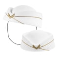thumbnail image 4 of 2 boinas vintage británicas de lana para azafata, accesorio para disfraz de azafata, ideal para fiestas temáticas y cosplay, 4 of 7