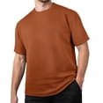 thumbnail image 3 of Shirts for Men short Sleeve Pack Round Neck Workout T-Shirt Moisture-Wicking Undershirt Tee Tops Bulk Fashion Casual Athletic Short Sleeve (Orange,XL), 3 of 7