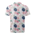 thumbnail image 5 of Men's Golf Shirt Casual Sports V Neck Ribbed Collar Short Sleeve Fashion Casual Solid Color Plain Spring & Summer Regular Fit2XL, 5 of 5