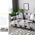 thumbnail image 3 of Smilepp Soft Elastic Universal Sofa Cover Breathable Wear-resistant Printed Slipcover Protector Single Black Gray, 3 of 8