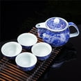 thumbnail image 4 of Exquisite 5 PCS Blue-And-White Dragon Design Ceramic Tea Pot Tea Cups Set In ..., 4 of 7