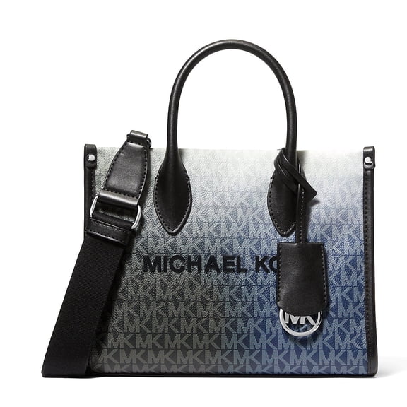 Michael Kors Women's Mirella Small Ombré Signature Logo Crossbody Bag (Black Multi)