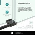 thumbnail image 4 of Fine Fixtures Frameless Shower Glass Door - Sliding Shower Door With Tempered Glass 48" W x 75" D in Black Finish, 4 of 12