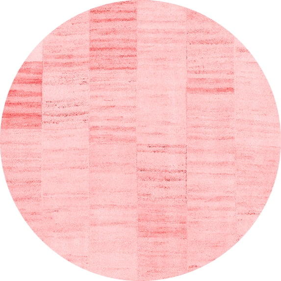 Ahgly Company Indoor Round Solid Red Modern Area Rugs, 5' Round