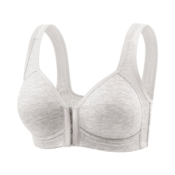 Front Closure Push Up Bra Cotton Comfort Wireless Lift Support Daily Wear Multiple Colors Women's Support Bra Easy Clasp