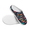 thumbnail image 3 of Picia Colorful Fish for Women's Lamb-hug Comfy Fleece House Slippers Memory Foam, Slip-on House Shoes Indoor Outdoor-40/41, 3 of 7