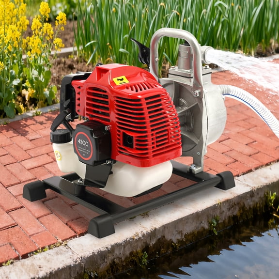 43CC 2 Stroke 1" Petrol Water Pump Portable Pond Garden Irrigation Transfer Pump