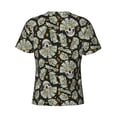 thumbnail image 6 of Vsdgher Skull with Dollar Print Men's Dry Fit Mesh Athletic Shirts Moisture Wicking Tennis T-Shirt Tops, 6 of 9
