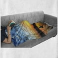 thumbnail image 6 of Nautical Soft Flannel Fleece Blanket, Little Fishing Boat on Pond Tranquil Sunrise Water Reflection Picture, Cozy Plush for Indoor and Outdoor Use, 50" x 70", Sky Blue Yellow Black, by Ambesonne, 6 of 6