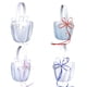 thumbnail image 5 of Bewildely Cesta de boda con doble corazón para niña con flores, decoración de diamantes de imitación de satén blanco Kits de decoración para fiestas blanco marfil, 5 of 6