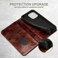 thumbnail image 5 of iPhone 14 Pro Case Wallet, iPhone 14 Pro Wallet Case Leather Folio Case Flip Cover with Magnetic Kickstand Credit Card Holder for iPhone 14 Pro 6.1" 2022 Brown, 5 of 6