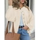 thumbnail image 2 of Suéter Cardigan PRETTYGARDEN Mujer 2025 Tejido Grueso Beige, 2 of 5